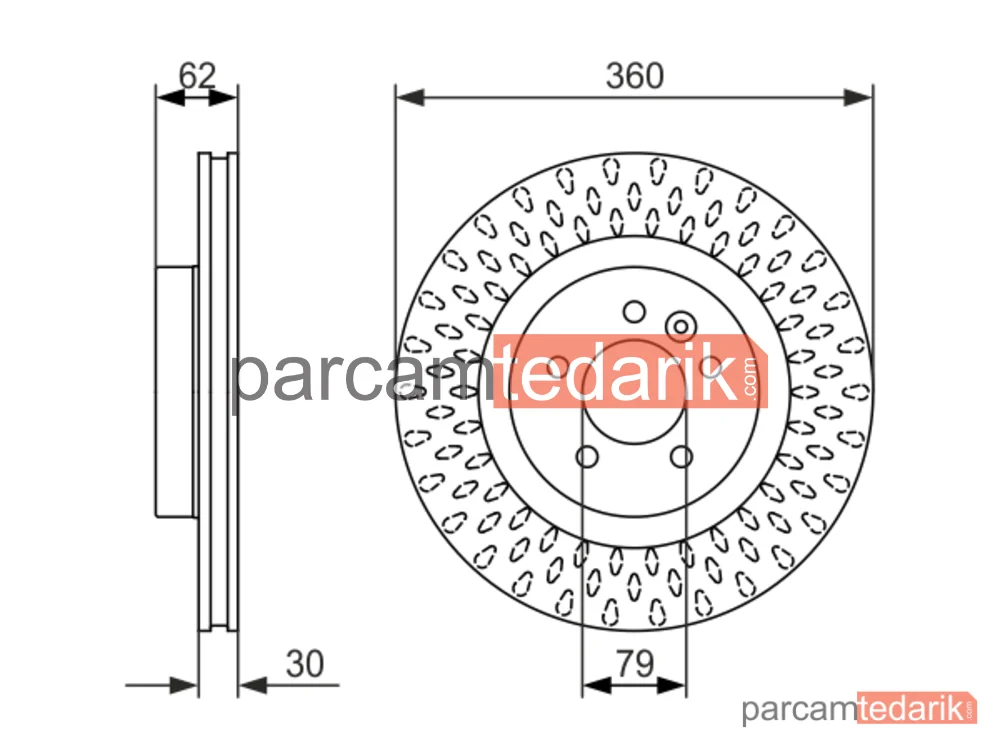 BOSCH 0986479578 | Fren Diski (Ön) — Land Rover Range Rover IV, Land Rover Discovery V