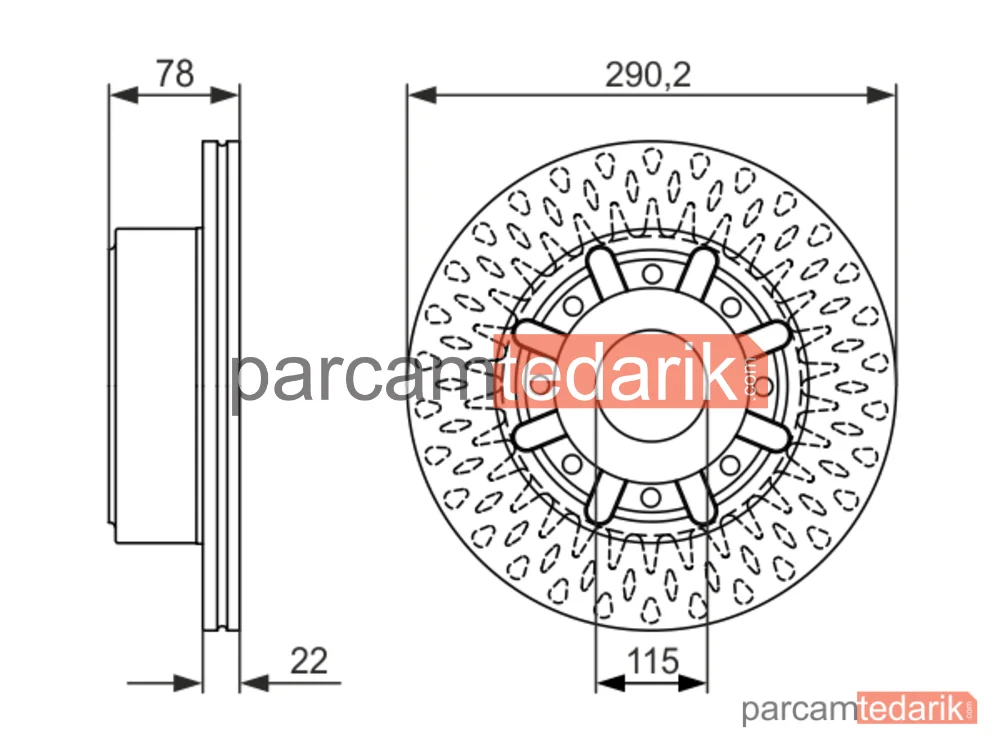 BOSCH 0986479610 | Fren Diski (Arka, 290 mm) — Renault Mascott