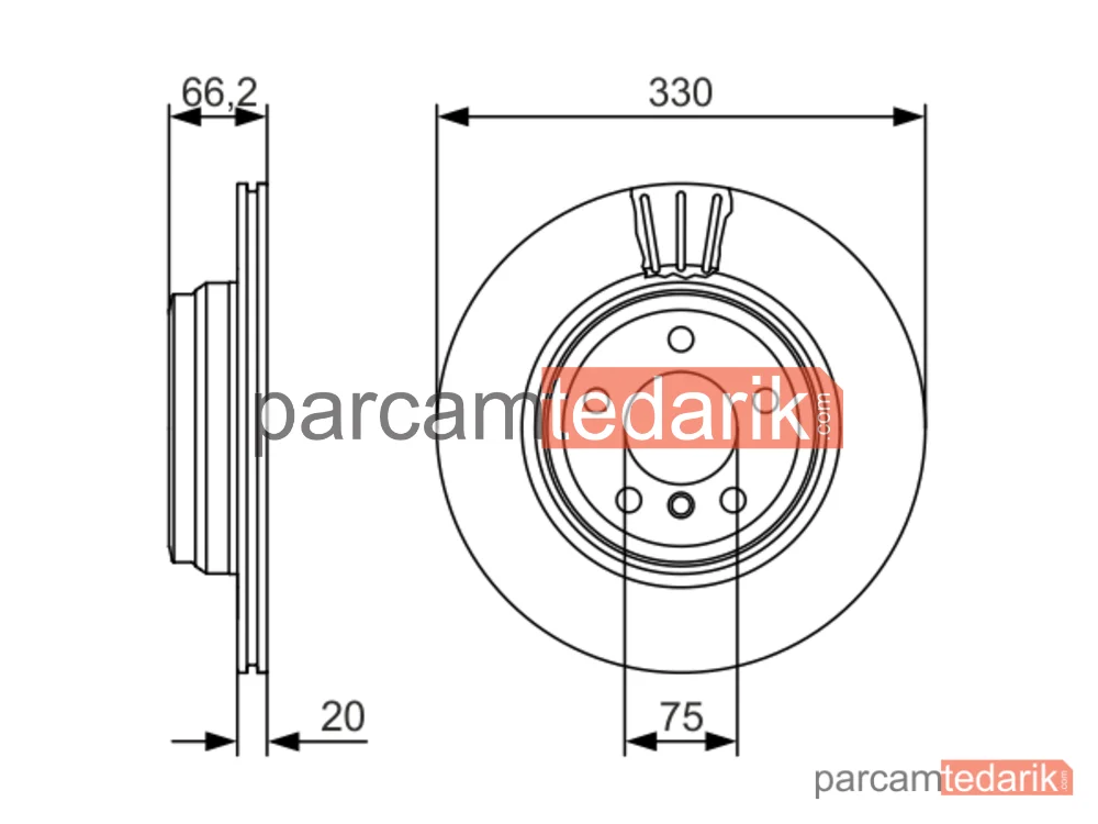 BOSCH 0986479622 | Fren Diski (Arka, 330 mm) — BMW 3 Touring, BMW 3, BMW 3 Gran Turismo