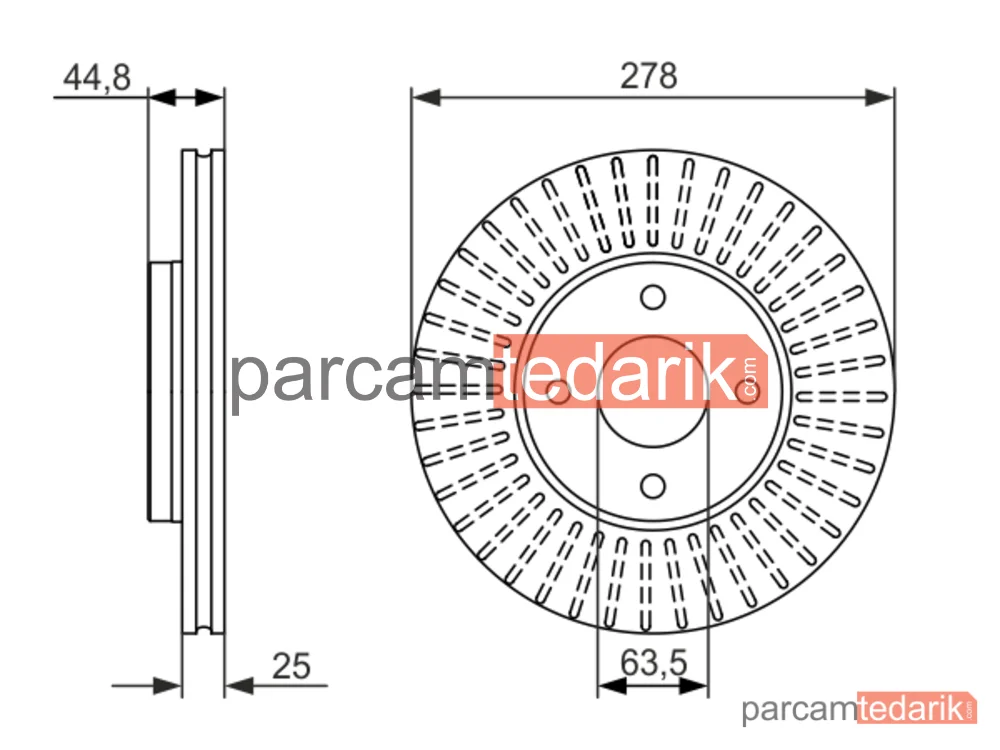 BOSCH 0986479637 | Fren Diski (Ön, 278 mm) — Ford Fiesta V