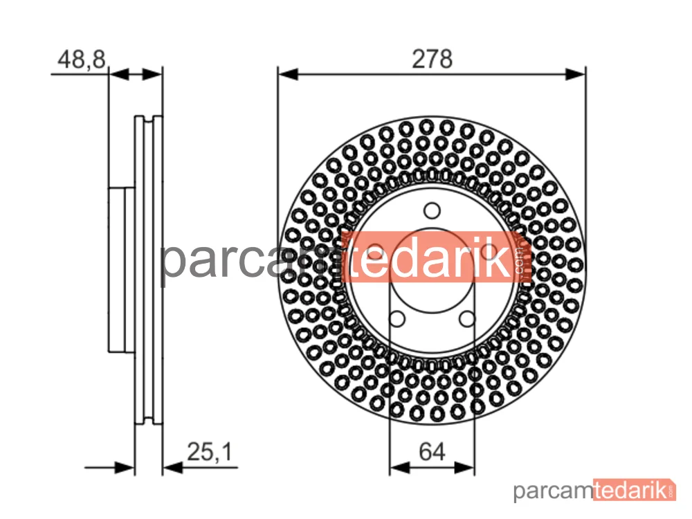 BOSCH 0986479699 | Fren Diski (Ön, 278 mm) — Volvo V40, Volvo V40 Cross Country