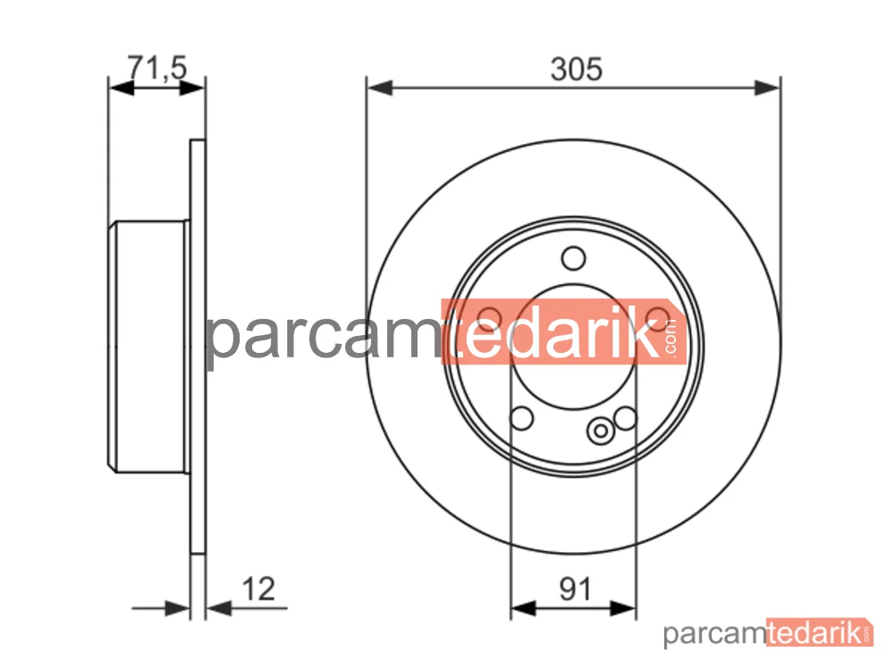 BOSCH 0986479714 | Fren Diski — Nissan NV400, Opel Movano B, Renault Master III