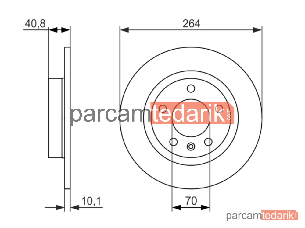 BOSCH 0986479715 | Fren Diski (Arka) — Opel Corsa E, Opel Adam, Opel Corsa D