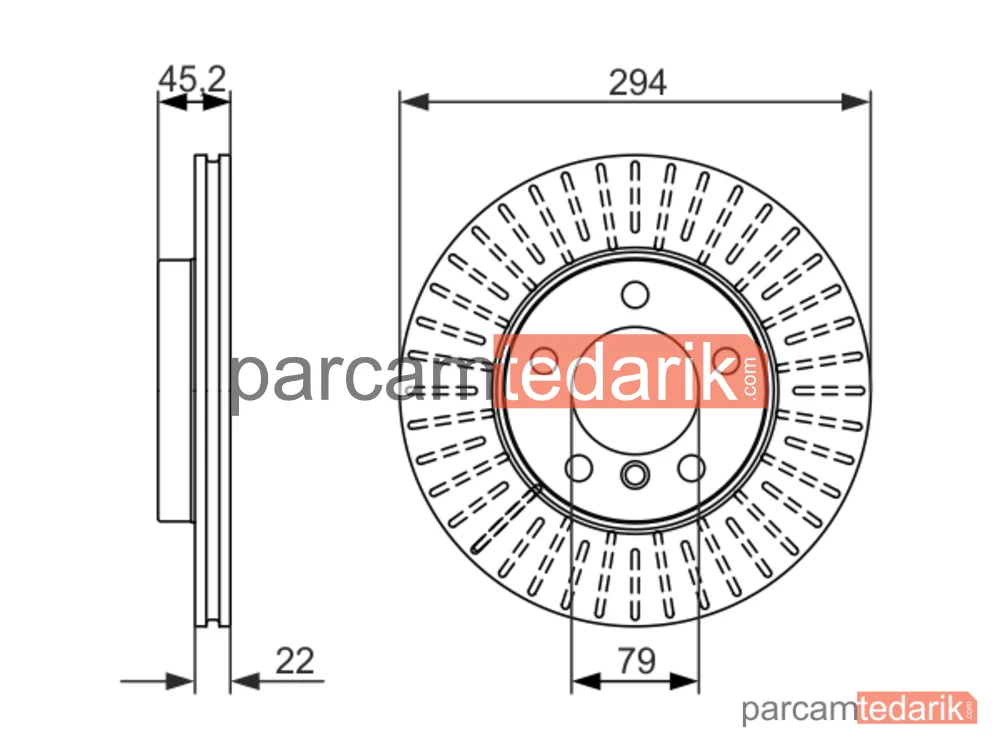 BOSCH 0986479725 | Fren Diski (Ön, 294 mm) — Mini Countryman, Mini Paceman