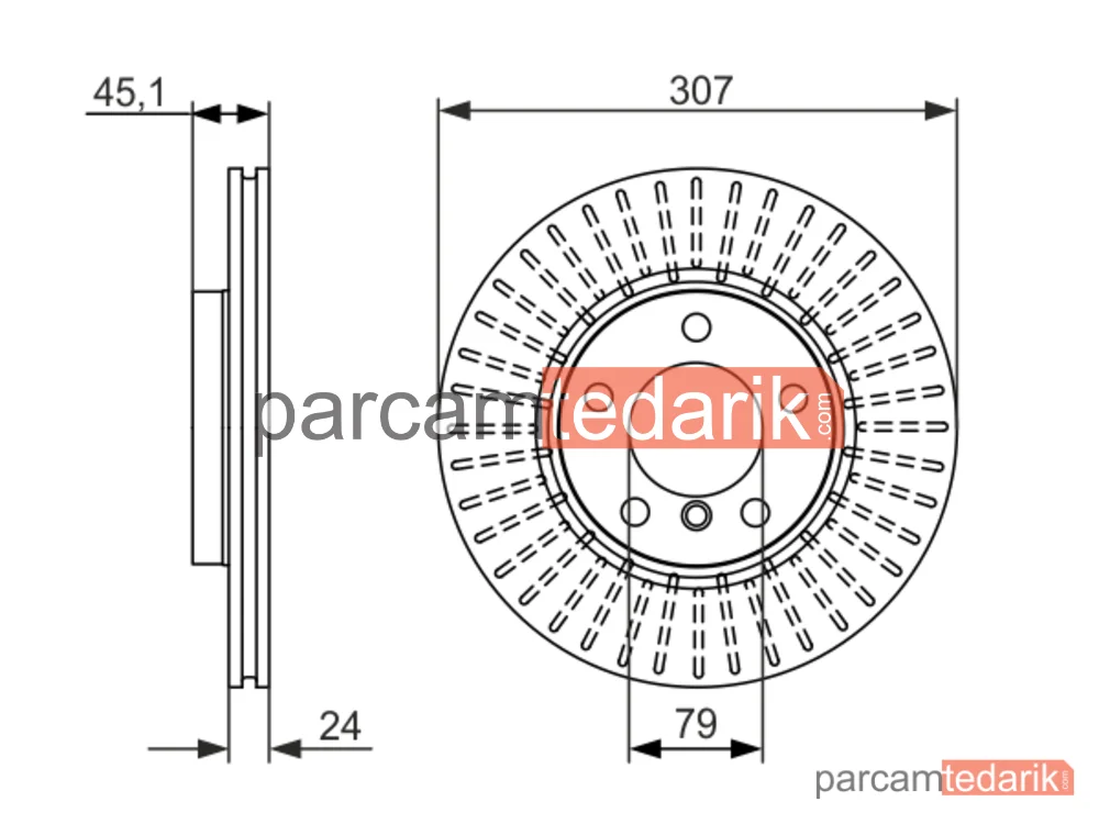 BOSCH 0986479726 | Fren Diski (Ön, 307 mm) — Mini Countryman, Mini Paceman