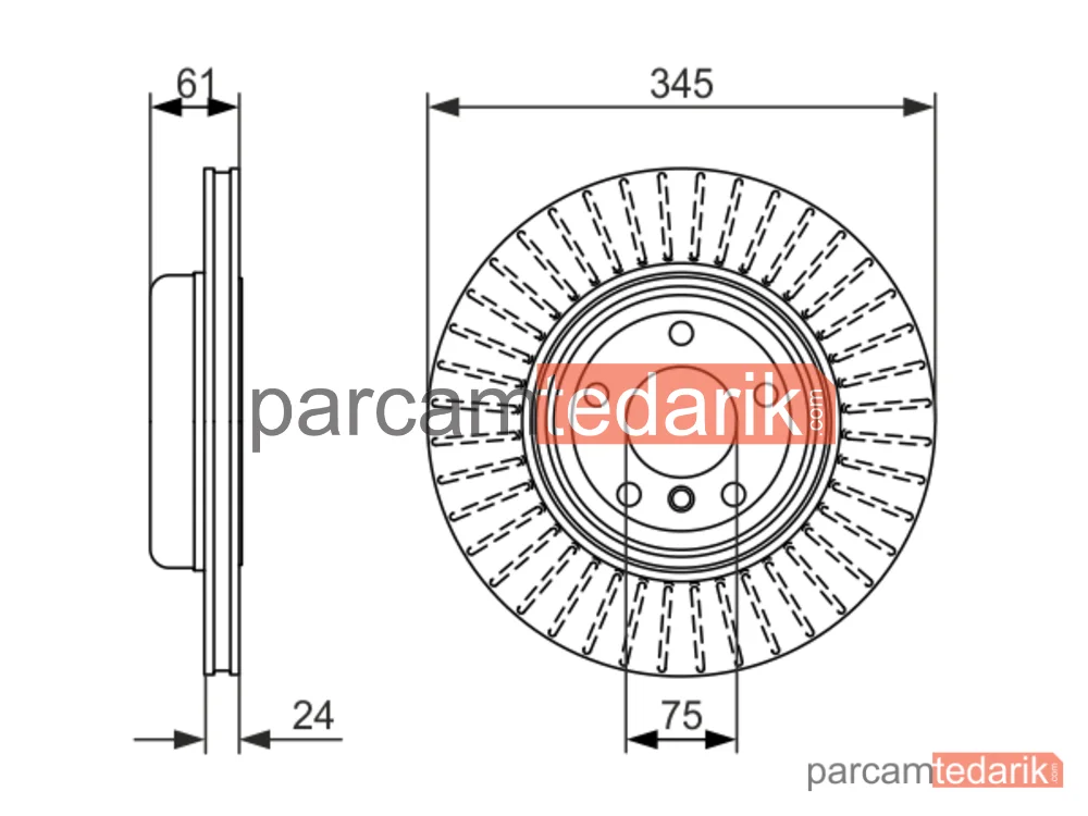 BOSCH 0986479729 | Fren Diski (Arka, 345 mm) — BMW 5, BMW 5 Touring, BMW 6