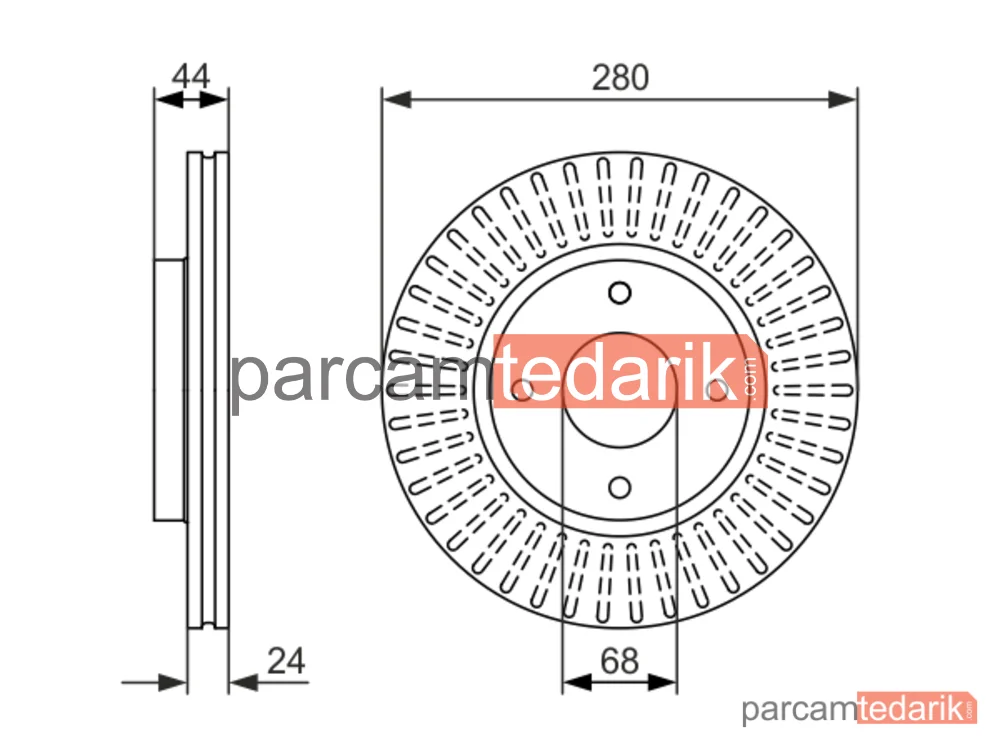 BOSCH 0986479737 | Fren Diski (Ön, 279.8 mm) — Nissan Tiida, Nissan Cube