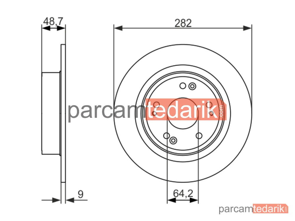 BOSCH 0986479738 | Fren Diski (Arka) — Honda Accord VIII