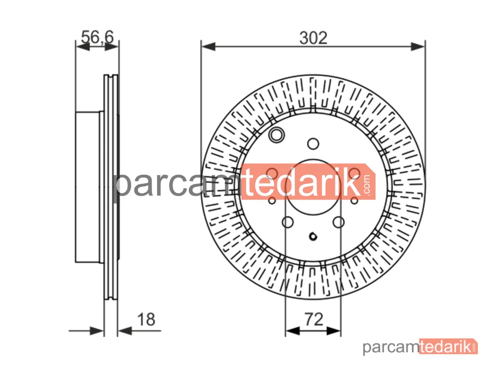 BOSCH 0986479757 | Fren Diski (Arka, 301.8 mm) — Mazda CX-7