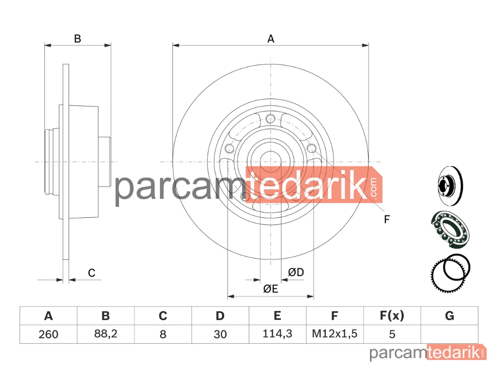 BOSCH 0986479C88 | Fren Diski