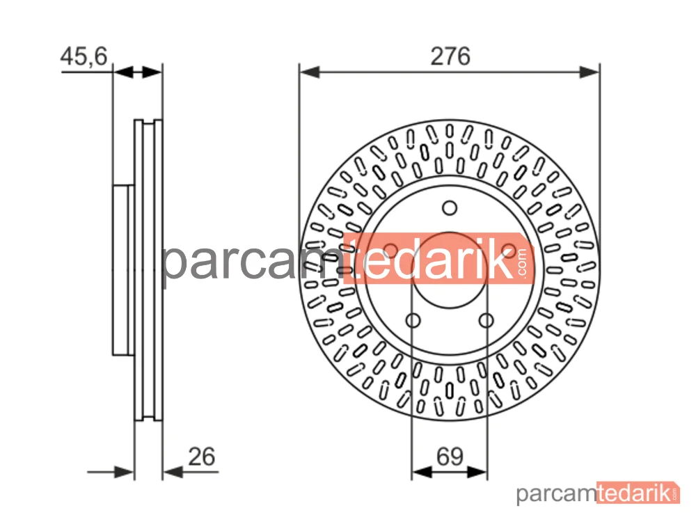 BOSCH 0986479783 | Fren Diski (Ön, 275.7 mm) — Mitsubishi Lancer VIII