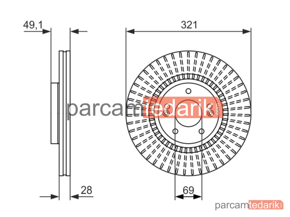 BOSCH 0986479786 | Fren Diski (Ön, 321 mm) — Hyundai Santa FÉ III, Hyundai Santa FE IV, Hyundai Santa FÉ II