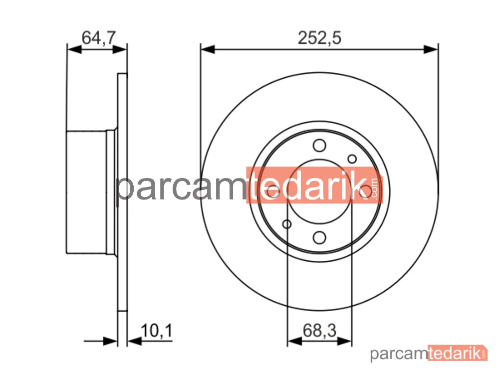 BOSCH 0986479988 | Fren Diski — Lada Nova, Lada 1200-1500, Lada Toscana