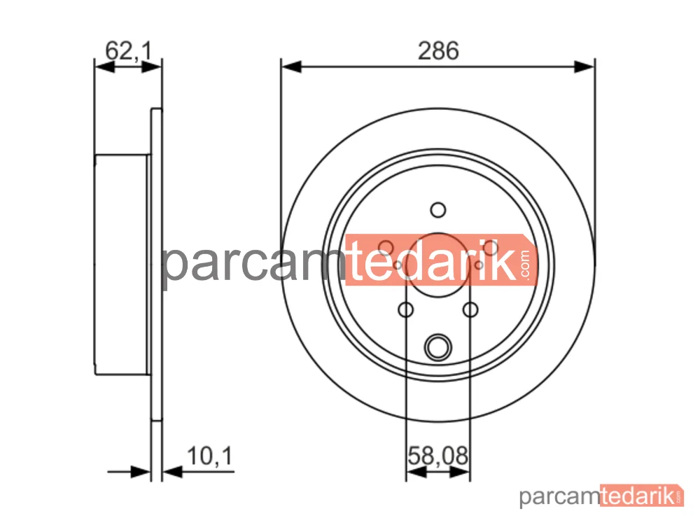 BOSCH 0986479A10 | Fren Diski (Arka) — Subaru Impreza, Subaru Forester, Subaru Legacy V
