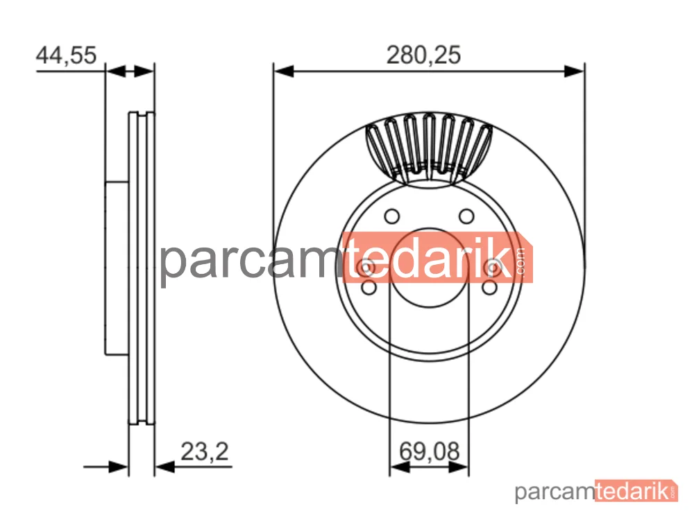BOSCH 0986479A12 | Fren Diski (Ön, 280 mm) — Hyundai i30, Hyundai i30 Coupe, Hyundai Kona