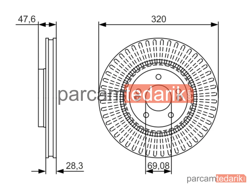 BOSCH 0986479A21 | Fren Diski (Ön, 320 mm) — Kia Sportage IV, Hyundai i40 I CW, Kia Xceed