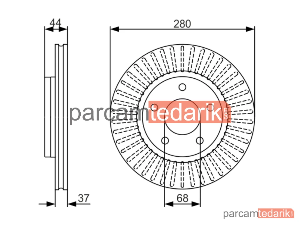 BOSCH 0986479A28 | Fren Diski (Ön, 279.6 mm) — Nissan Juke, Nissan Pulsar