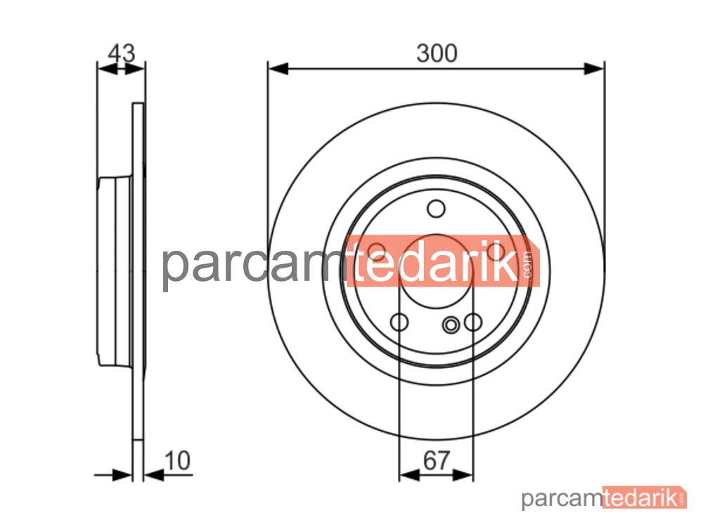 BOSCH 0986479A38 | Fren Diski (Arka, 300 mm) — Mercedes-Benz Slk, Mercedes-Benz Slc