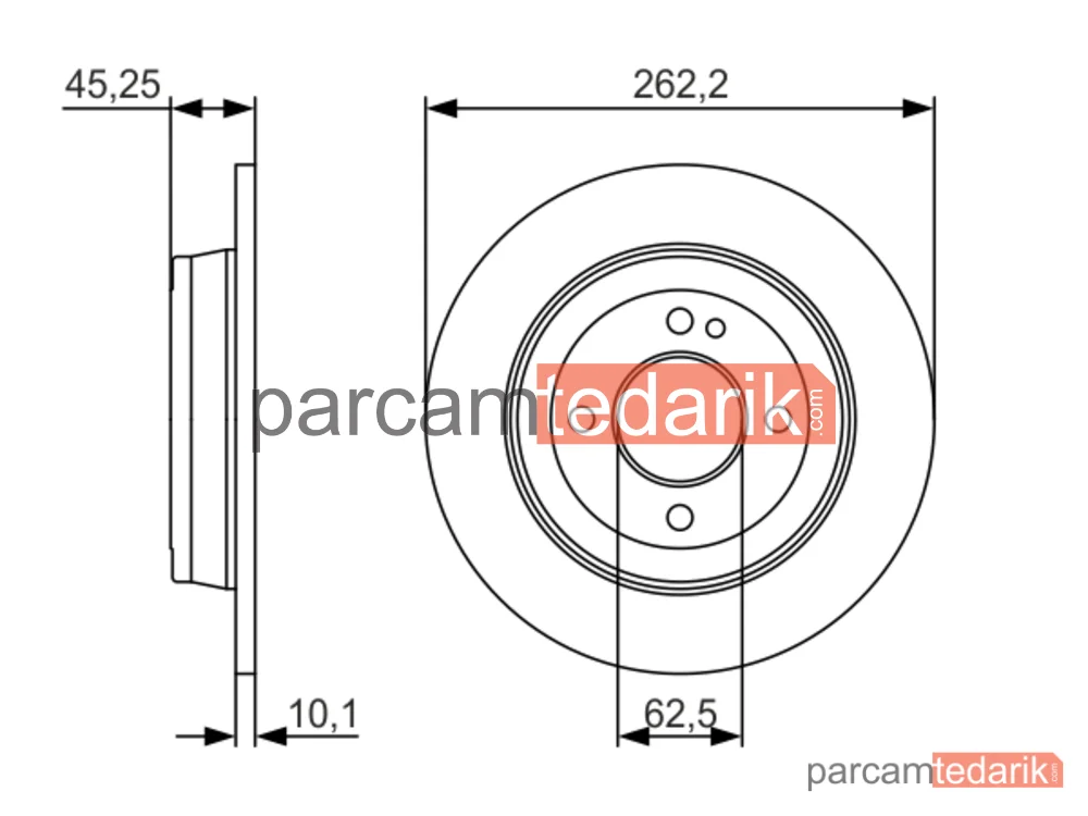 BOSCH 0986479A44 | Fren Diski (Arka) — Hyundai i20 II, Kia Rio IV, Kia Stonic