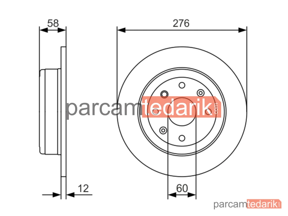 BOSCH 0986479A56 | Fren Diski (Arka) — Chevrolet Epica
