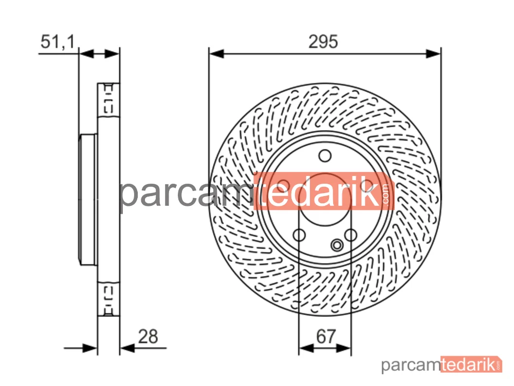 BOSCH 0986479A58 | Fren Diski (Ön) — Mercedes-Benz Gla-Serisi, Mercedes-Benz B-Serisi, Mercedes-Benz A-Serisi