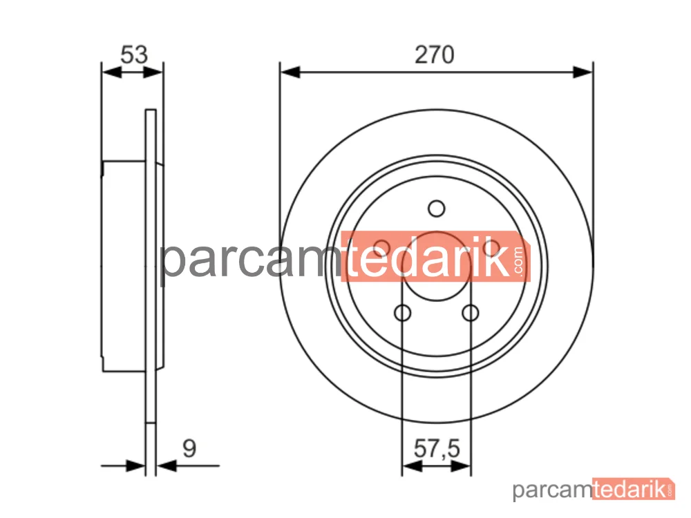 BOSCH 0986479A79 | Fren Diski (Arka, 270 mm) — Chrysler PT Cruiser, Chrysler Stratus Cabrio, Chrysler PT Cruiser Combi