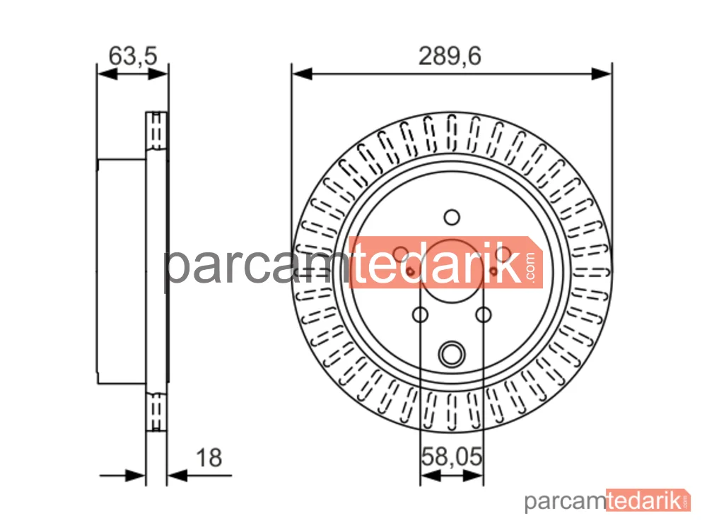 BOSCH 0986479A83 | Fren Diski (Arka, 289.6 mm) — Subaru Outback