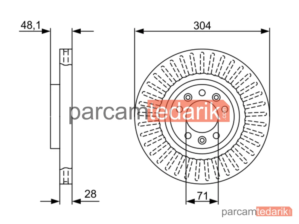 BOSCH 0986479A89 | Fren Diski (Ön, 304 mm) — Peugeot 308 II, Peugeot 308 SW II, Peugeot 508 I