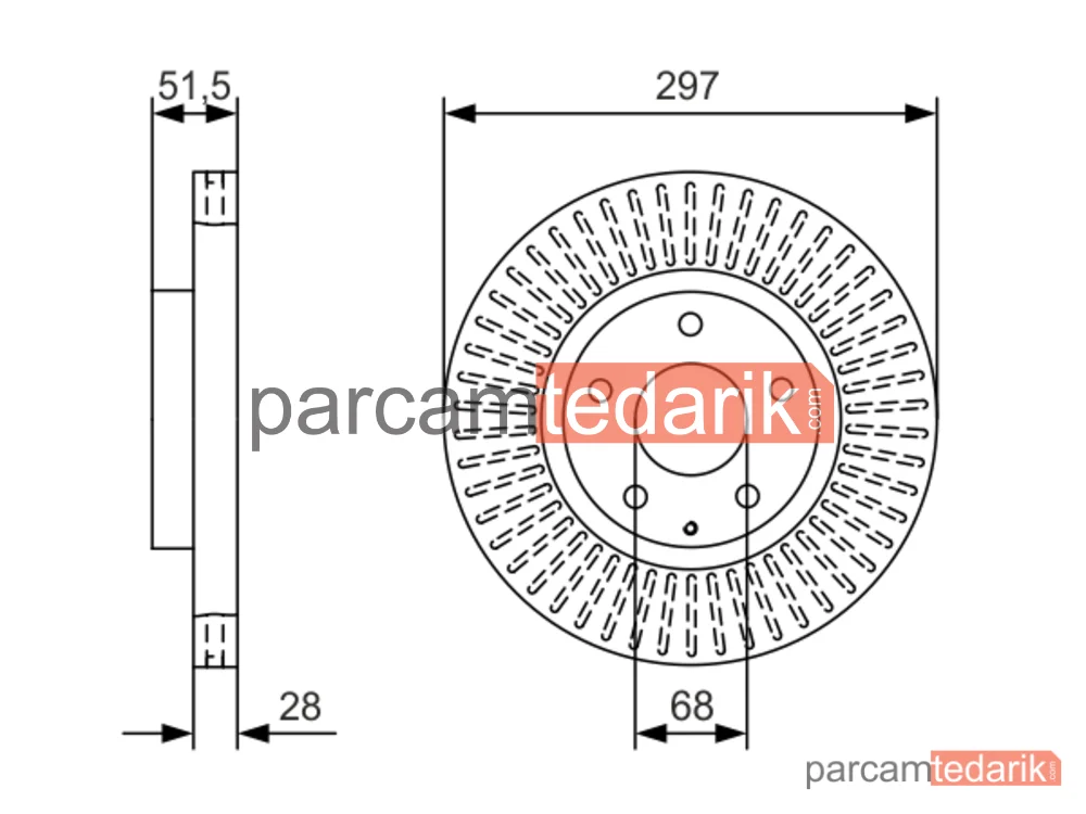 BOSCH 0986479B15 | Fren Diski (Ön, 297 mm) — Mazda CX-5, Mazda 6