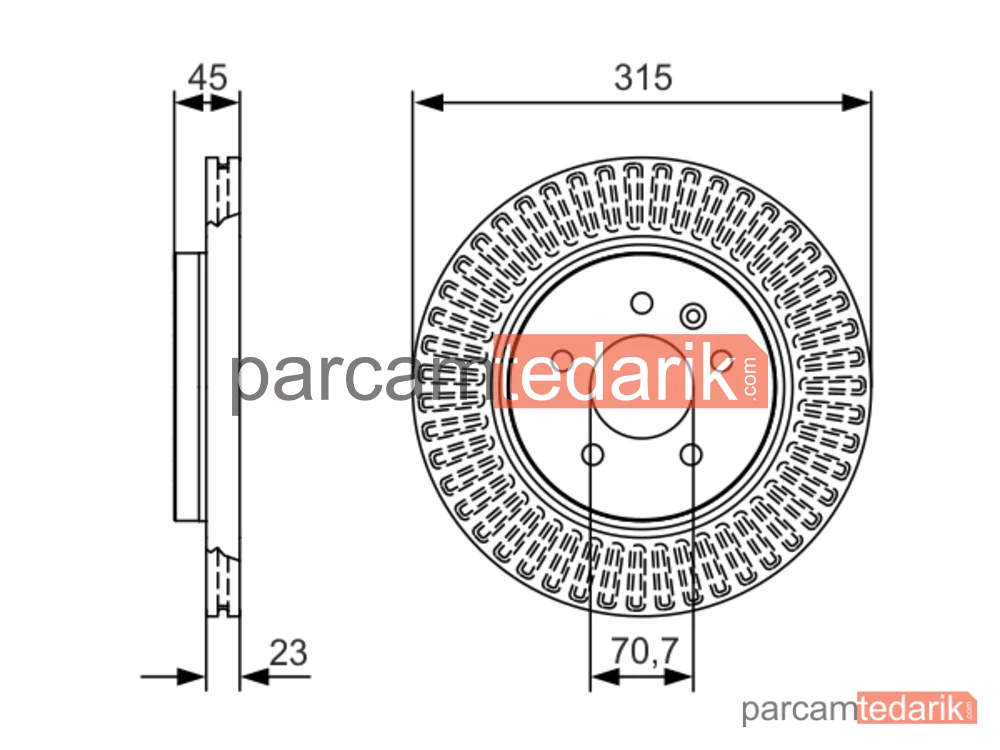 BOSCH 0986479C46 | Fren Diski — Opel Zafira Tourer C