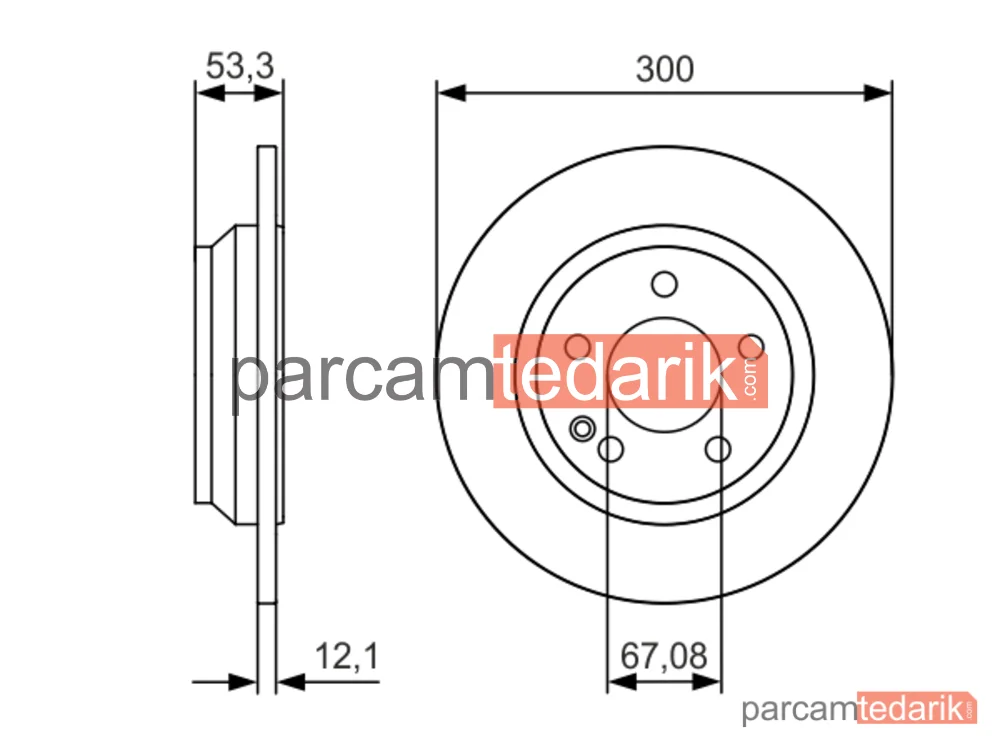 BOSCH 0986479D12 | Fren Diski (Arka) — Mercedes-Benz Vito Tourer, Mercedes-Benz Vito Mixto