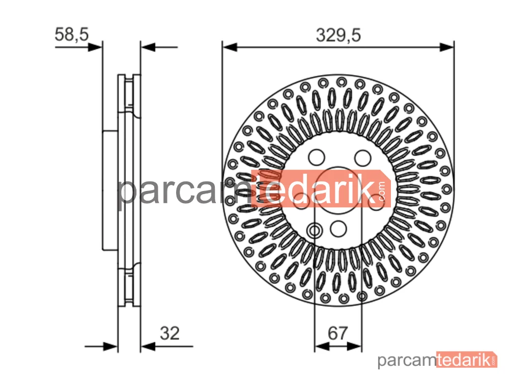 BOSCH 0986479D13 | Fren Diski (Ön, 330 mm) — Mercedes-Benz Marco Polo Camper, Mercedes-Benz Vito Mixto