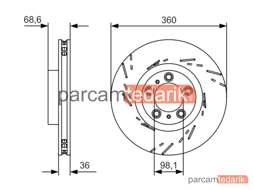 BOSCH 0986479D22 | Fren Diski — Porsche Panamera