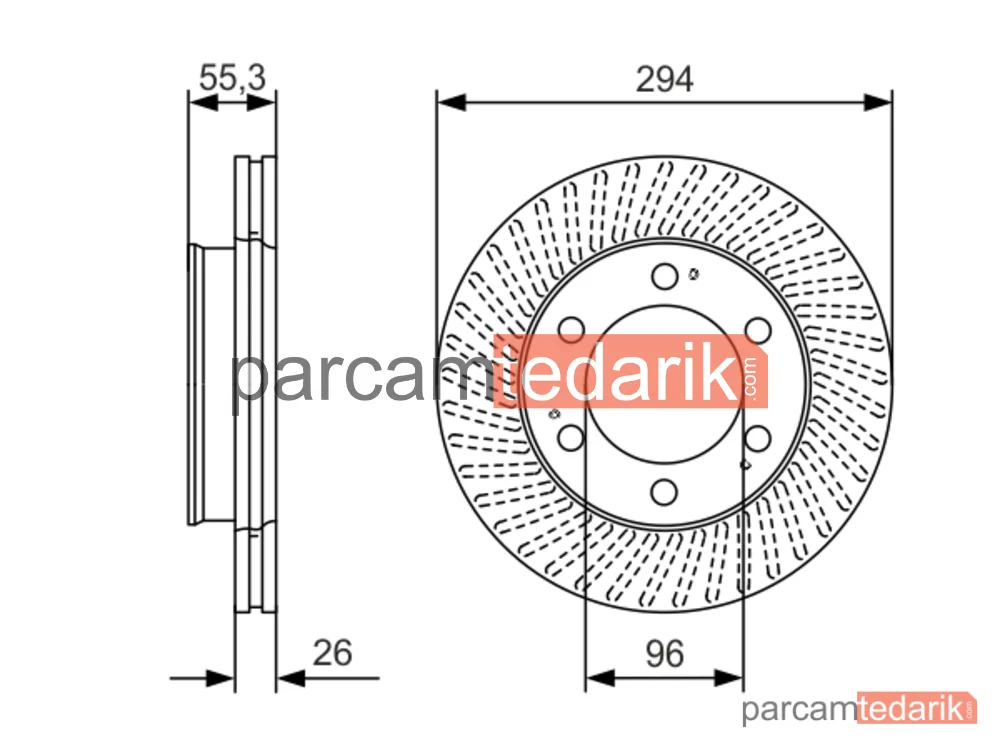 BOSCH 0986479D33 | Fren Diski — SsangYong Rexton / Rexton II
