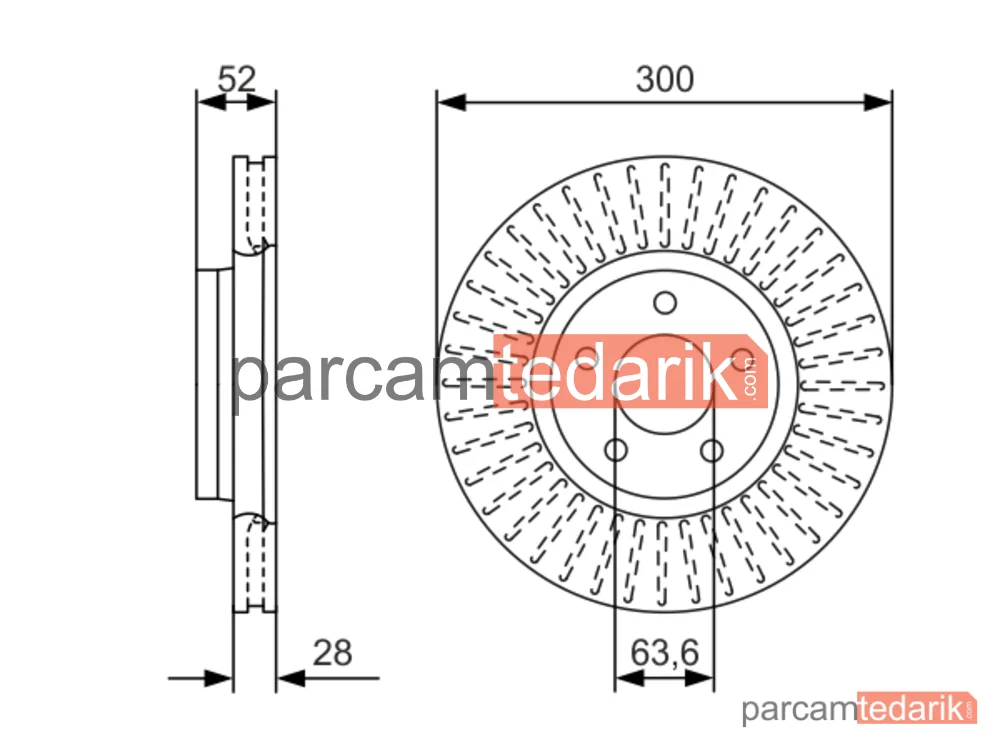BOSCH 0986479D38 | Fren Diski (Ön, 300 mm) — Ford Mondeo IV