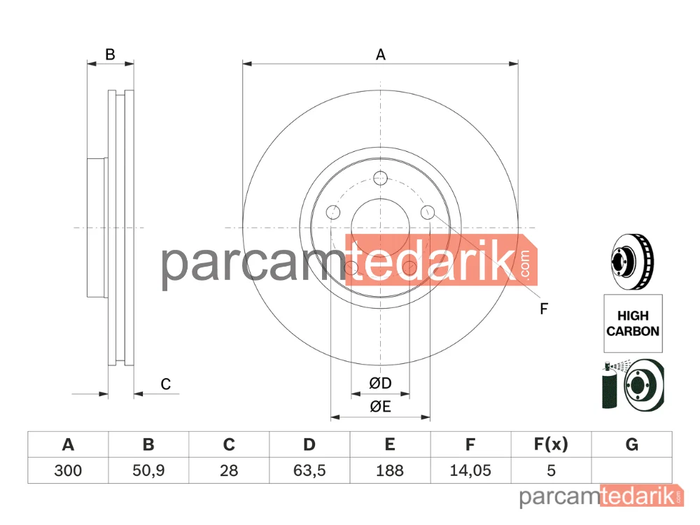 BOSCH 0986479D44 | Fren Diski — Ford Galaxy III, Ford S-Max