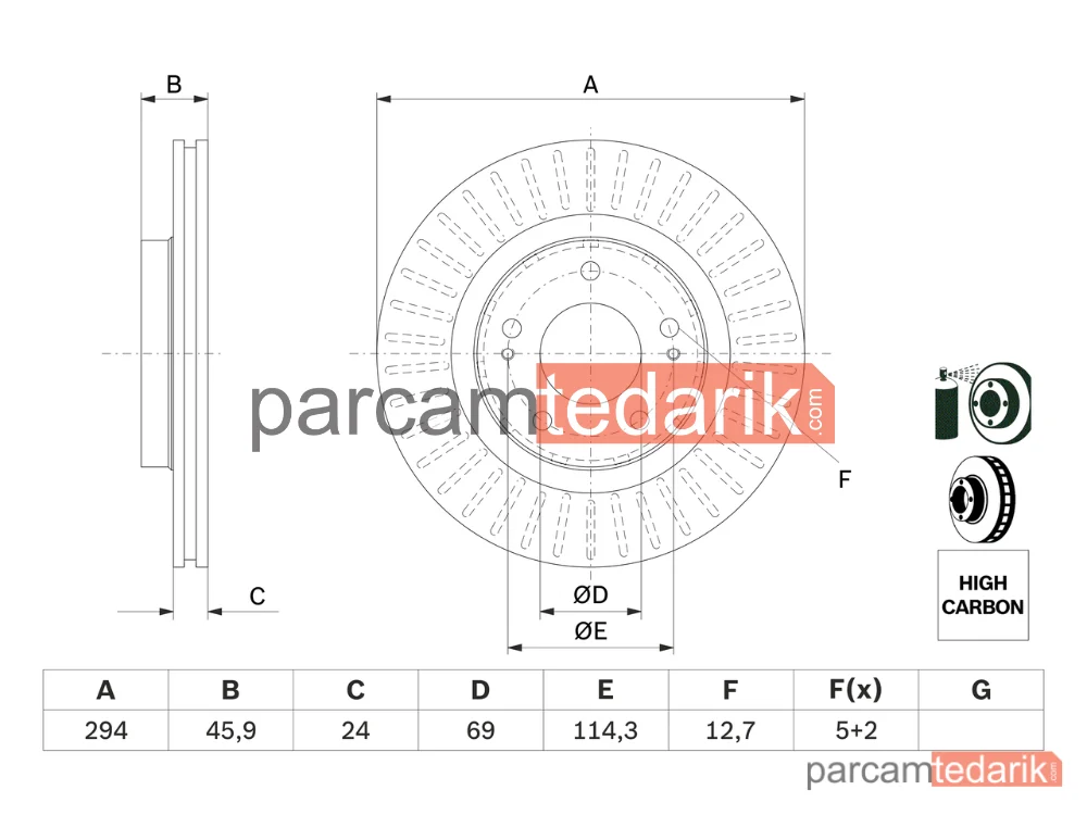 BOSCH 0986479E76 | Fren Diski