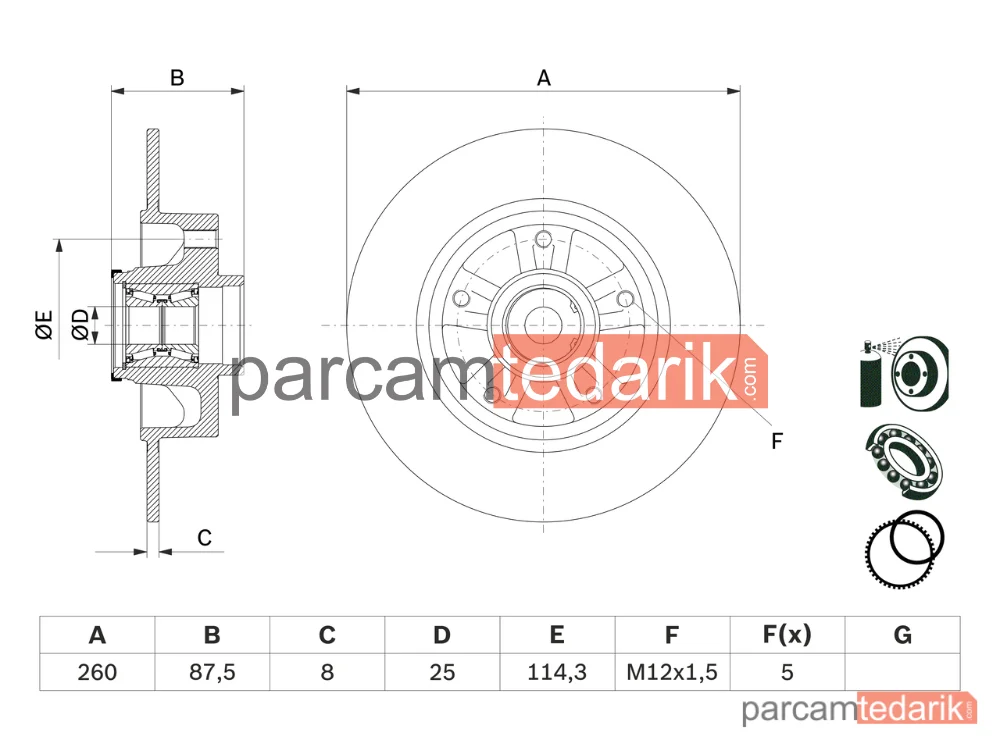 BOSCH 0986479E79 | Fren Diski (Arka) — Renault Megane IV