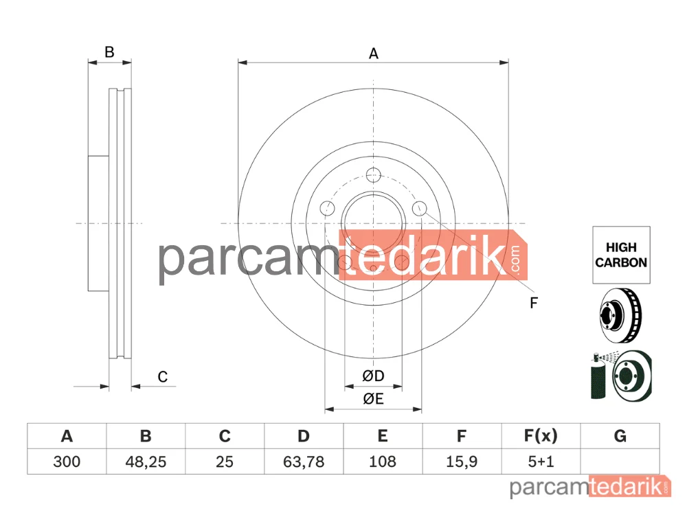 BOSCH 0986479G68 | Fren Diski — Ford Tourneo Connect / Grand Tourneo Connect V408 Mpv