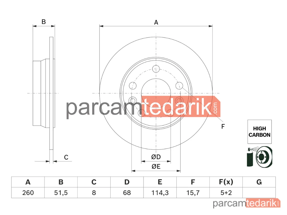 BOSCH 0986479H61 | Fren Diski (Arka) — Renault Megane IV Grandtour, Renault Megane IV, Renault Captur II