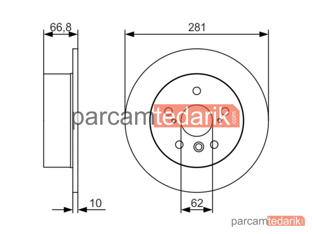 BOSCH 0986479R06 | Fren Diski (Arka, 302.3 mm) — Toyota Camry