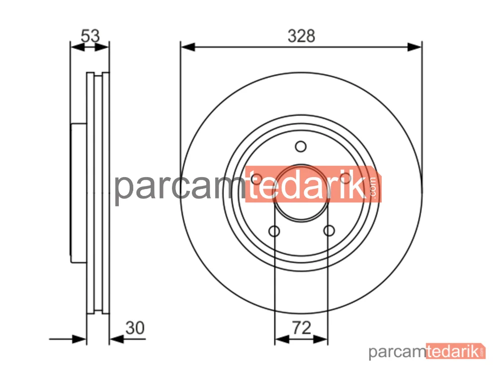 BOSCH 0986479R48 | Fren Diski (Ön, 328 mm) — Jeep Grand Cherokee III, Jeep Commander, Jeep Cherokee