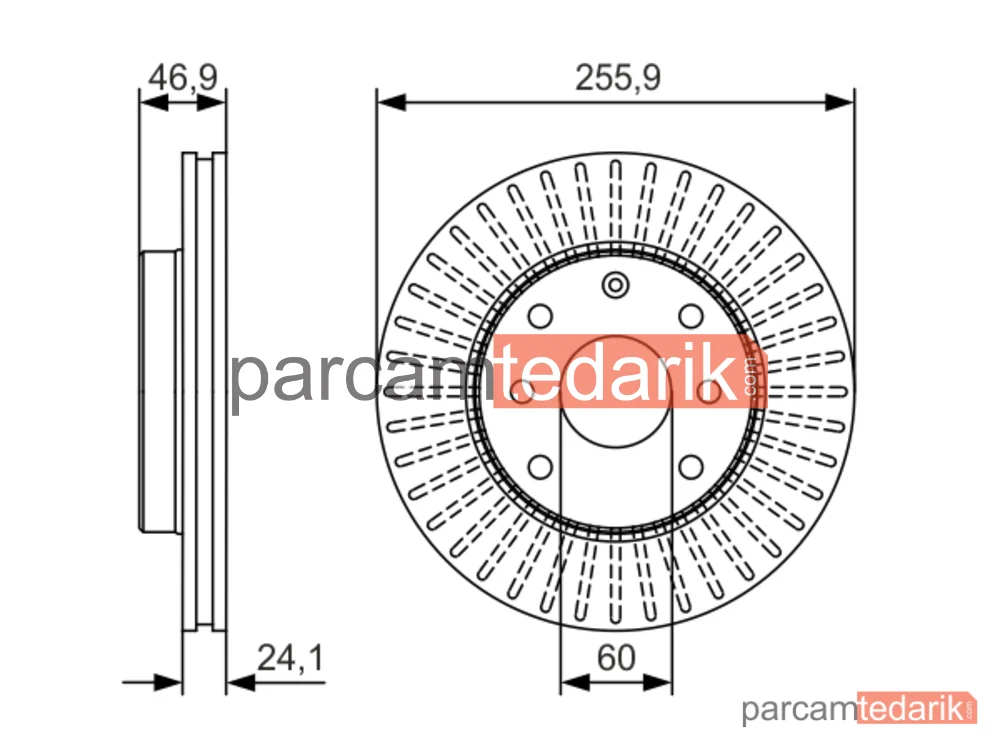 BOSCH 0986479R70 | Fren Diski (Ön, 256 mm)
