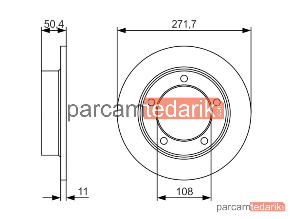 BOSCH 0986479R73 | Fren Diski (Ön, 271.8 mm)
