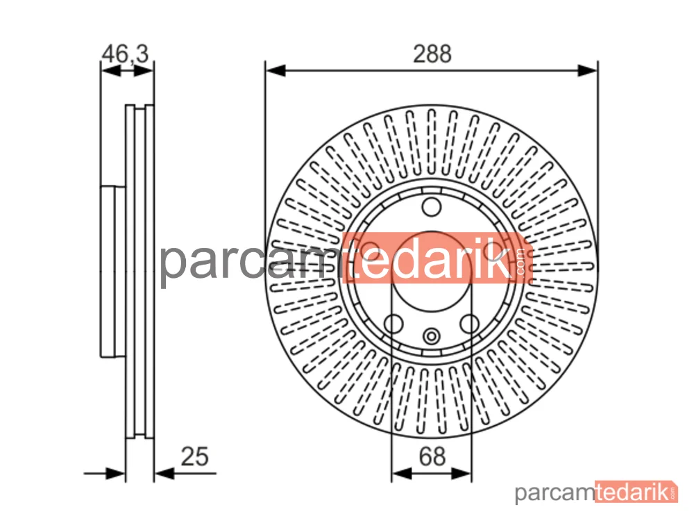 BOSCH 0986479R82 | Fren Diski (Ön, 277.9 mm)