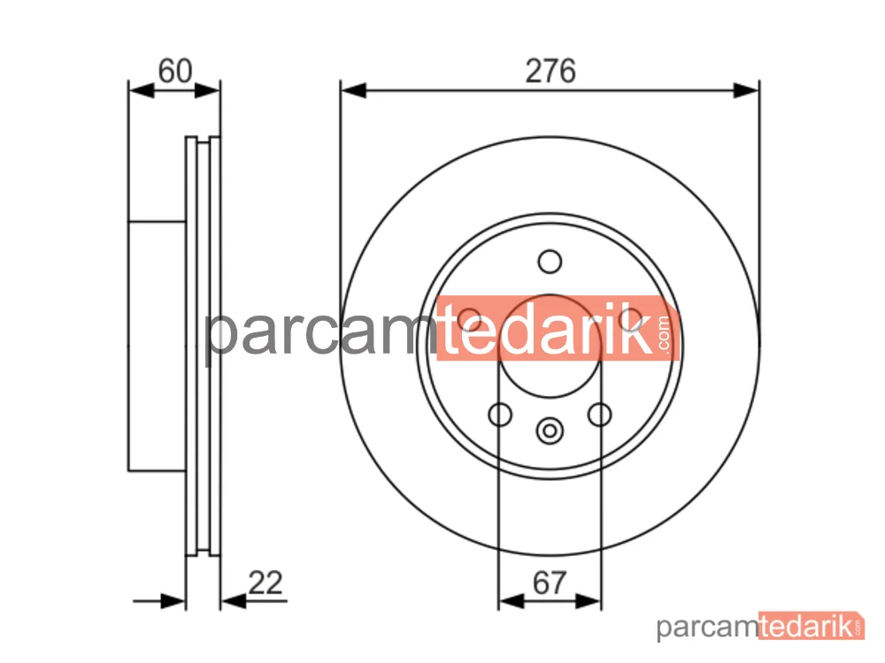 BOSCH 0986479R95 | Fren Diski (276 mm)