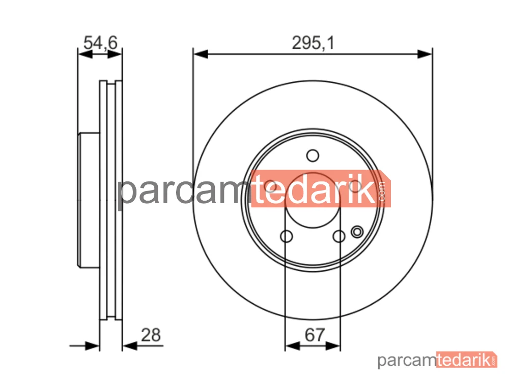 BOSCH 0986479R99 | Fren Diski (Ön, 295 mm)