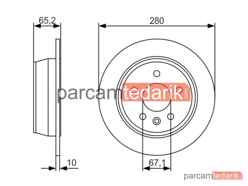 BOSCH 0986479S02 | Fren Diski (Arka)