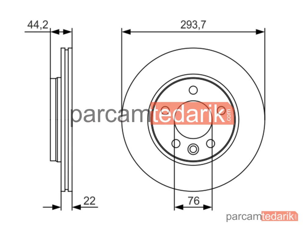 BOSCH 0986479S06 | Fren Diski (Arka) — VW Transporter T5, VW Transporter T6 / Caravelle T6, VW Transporter T6