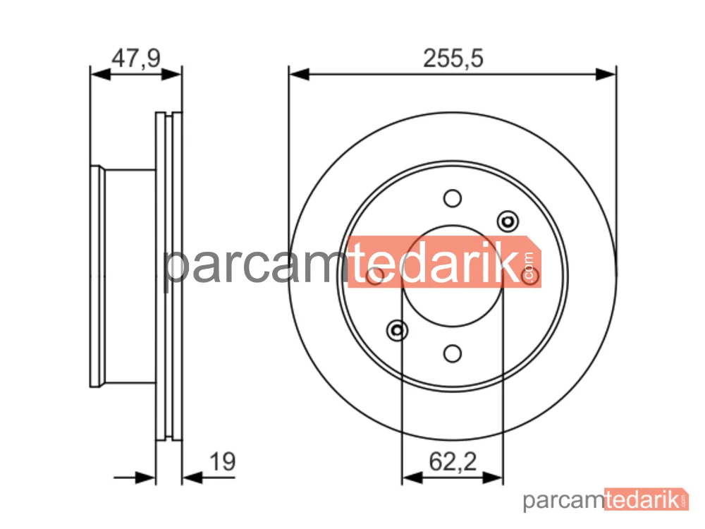 BOSCH 0986479S21 | Fren Diski — Hyundai Getz